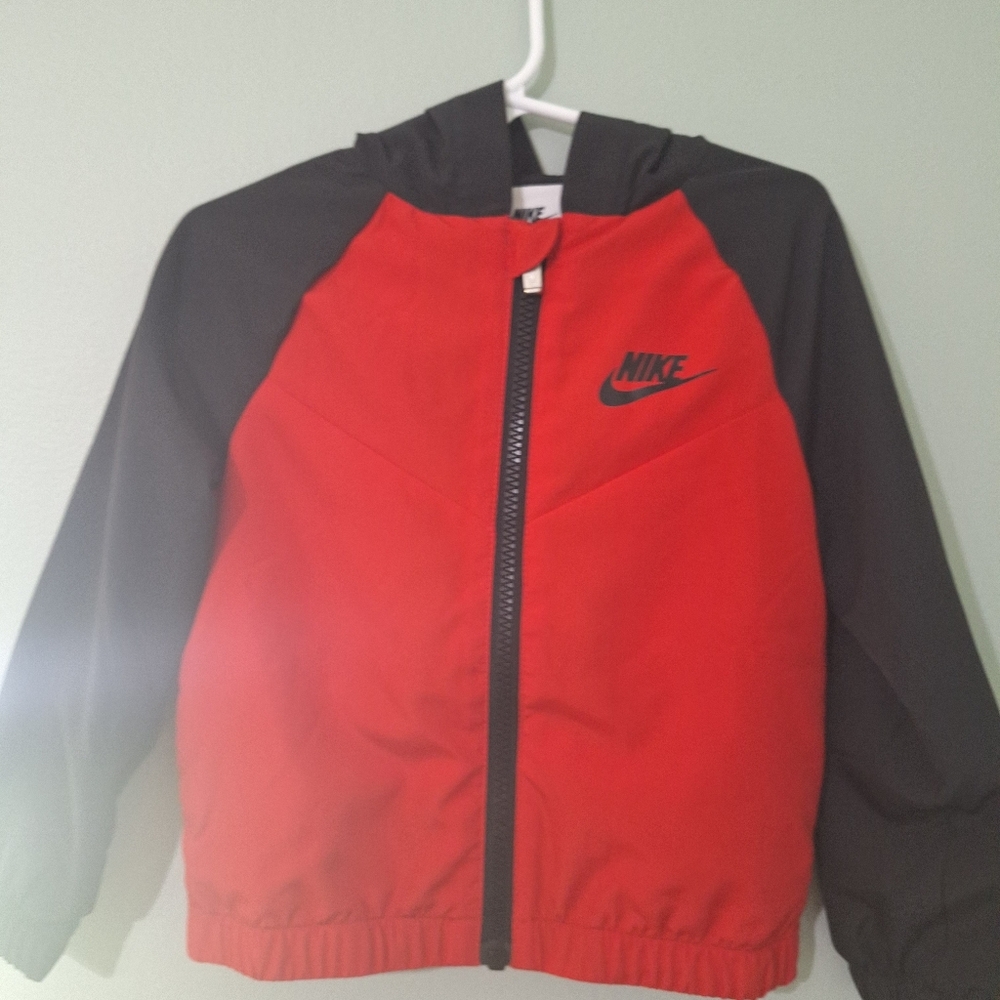 Nike Red and Black Hooded Jacket
